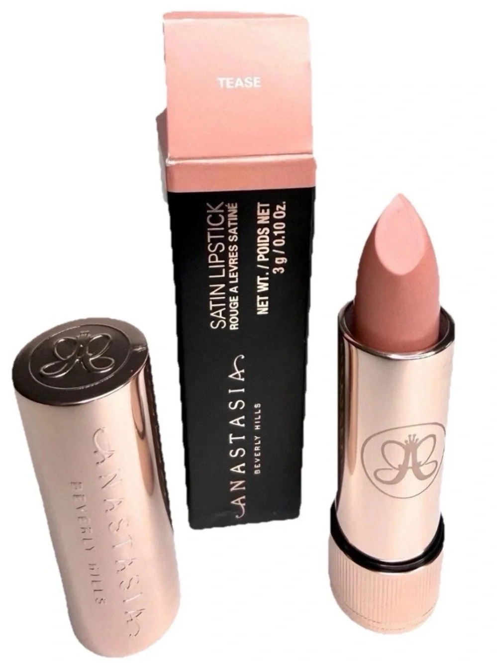 Anastasia Beverly Hills Satin Lipstick “Tease” New In Box